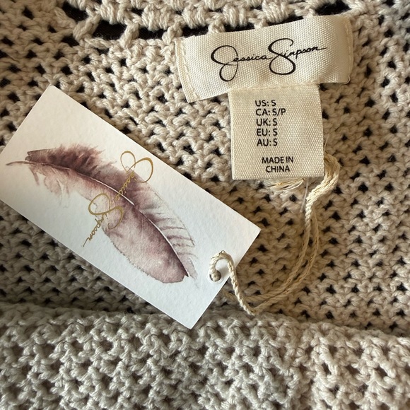 Jessica Simpson Cream Crochet Tank Top - Picture 5 of 10